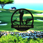 Custom Golf Player Metal Art Monogram, Steel Wall Hanging Laser Cut Metal Signs Custom Gift Ideas